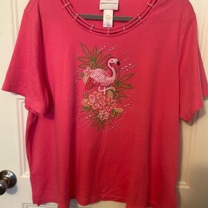Alfred Dunner Pink Relaxed Boxy Tee